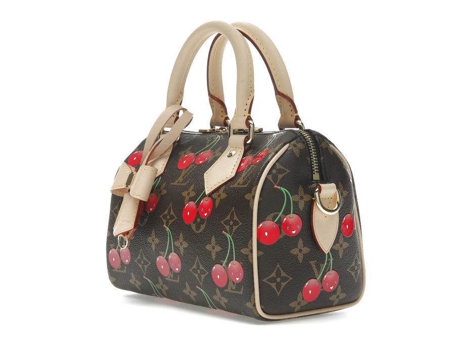 Sac Speedy Bandoulière 20 Cherry Monogram marron Louis Vuitton x Takashi Murakami