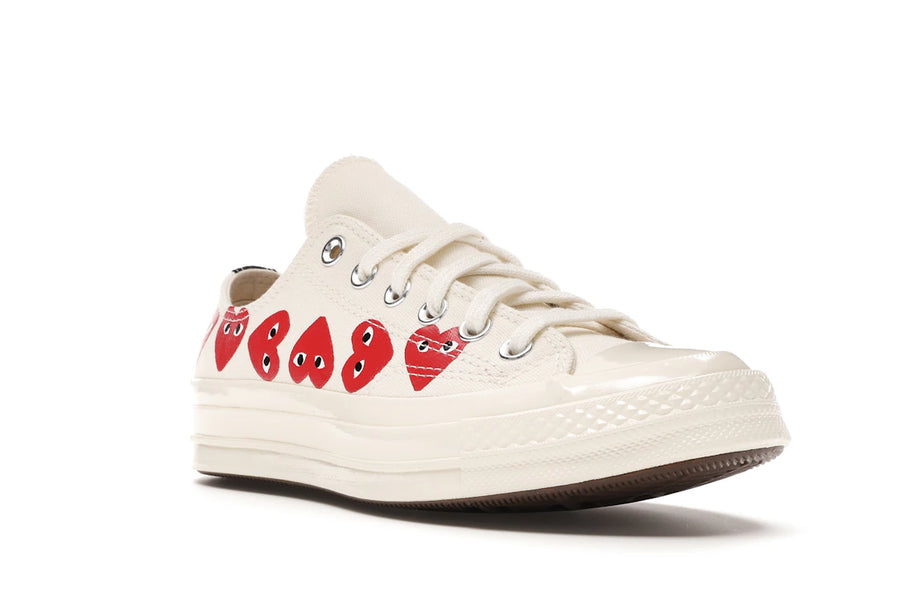 Converse Chuck Taylor All Star 70 Ox Comme des Garçons PLAY Multi-Cœurs Blanc