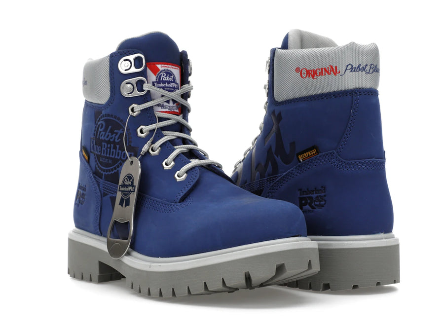 Bottes de travail Timberland PRO 6" à bout souple, en nubuck bleu Pabst Blue Ribbon