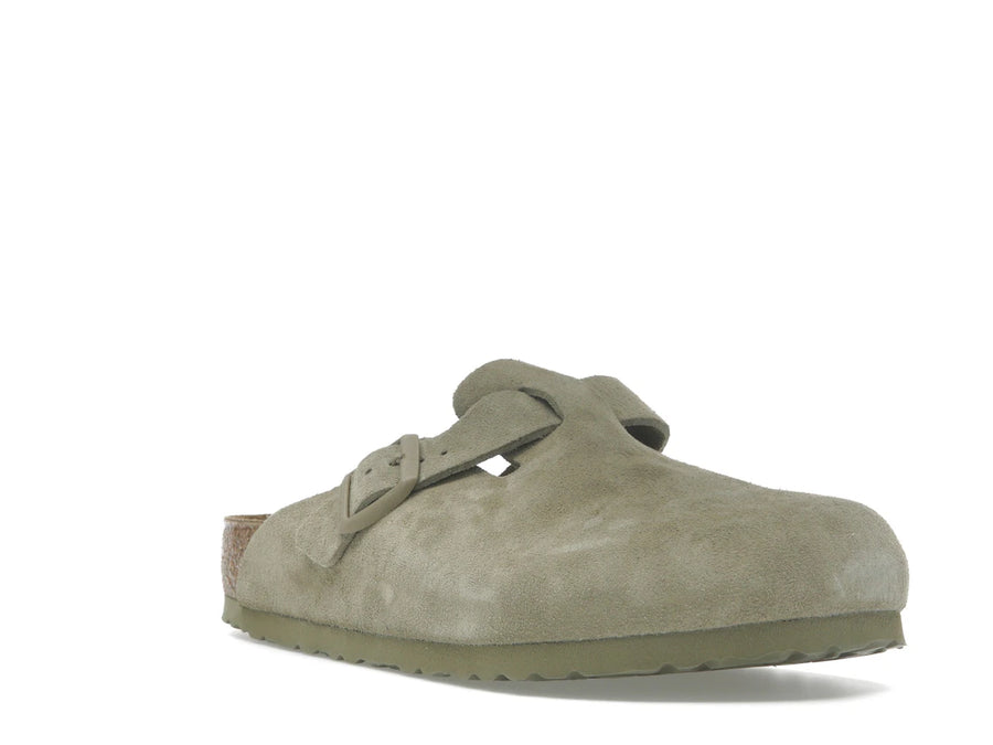 Birkenstock Boston en daim kaki délavé