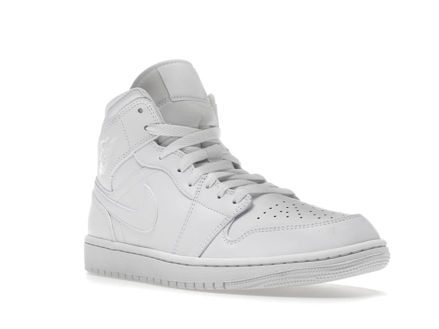 Jordan 1 Mid Triple White