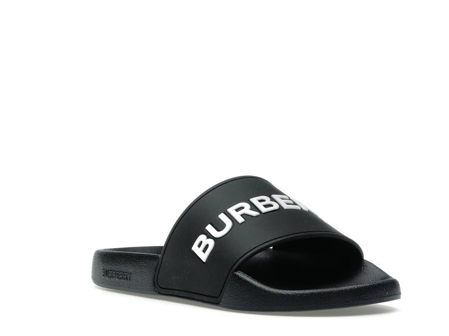 Burberry Logo Slides Black Optic White