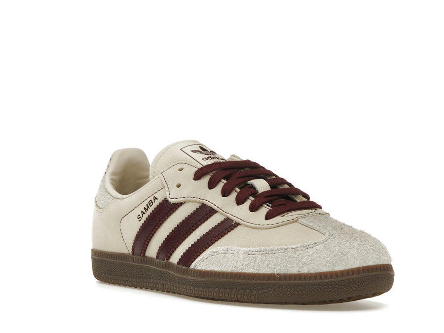 adidas Samba OG Wonder White Maroon (Femme)