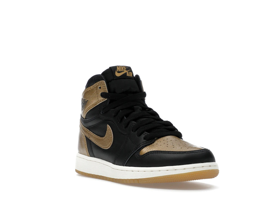 Jordan 1 Retro High OG Noir Or Métallisé (GS)