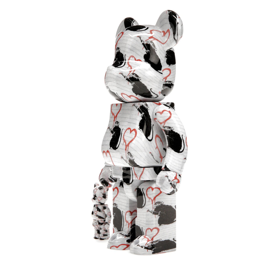 Ensemble Bearbrick Love Rat 100 % et 400 %