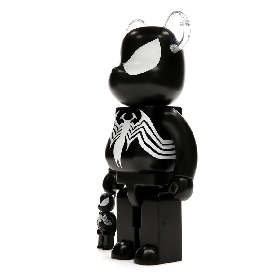 Ensemble Bearbrick x Marvel Spider-Man Costume Noir 100 % et 400 %