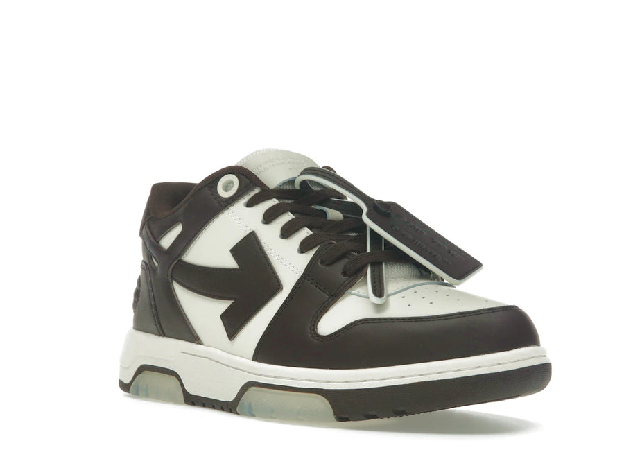 OFF-WHITE Out Of Office "OOO" Low Tops Chocolate Cream