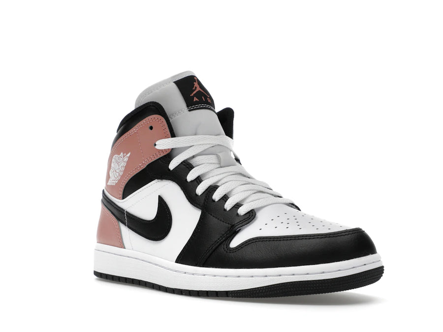 Jordan 1 Mid Blanc Rouille Rose Noir