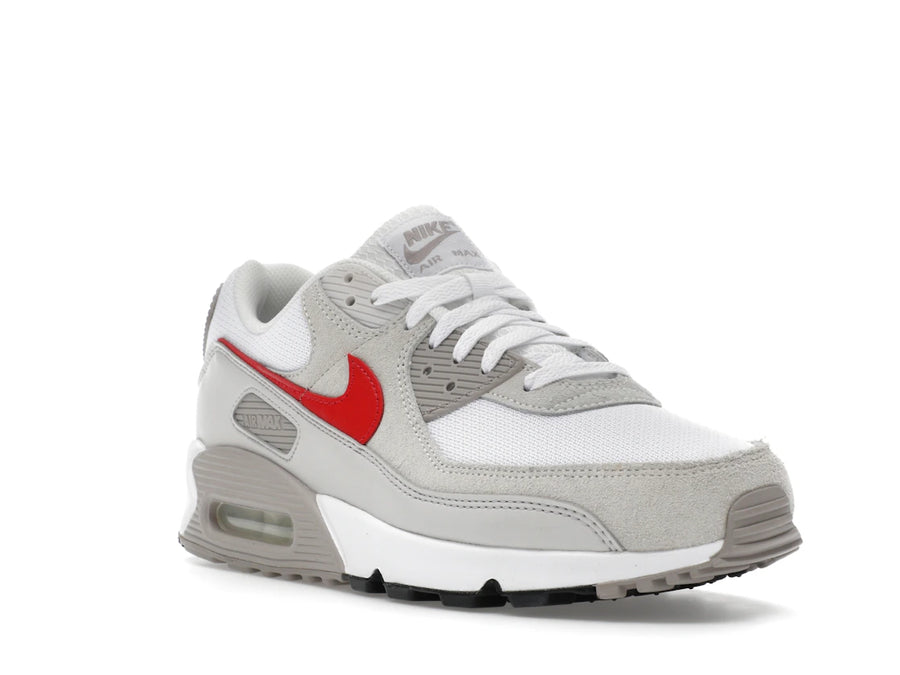 Nike Air Max 90 White College Grey Vast Grey University Red