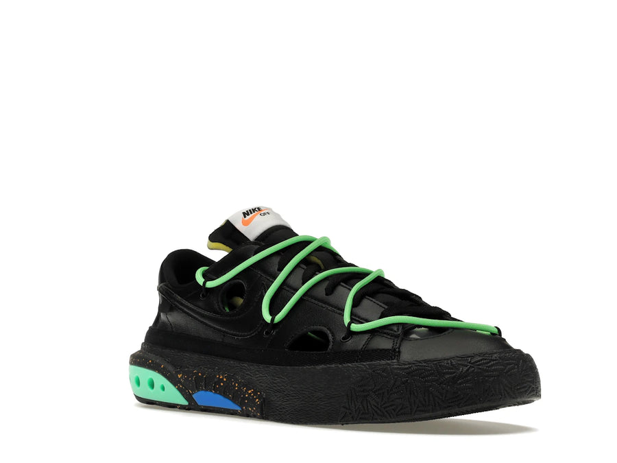 Nike Blazer Low Off-White Noir Vert Électro