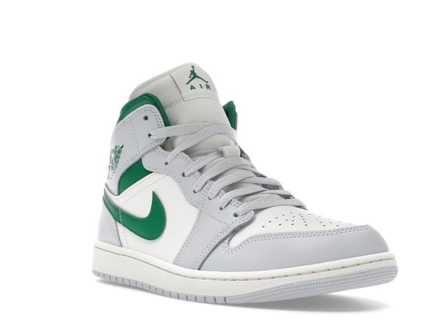 Jordan 1 Mid White Pure Platinum Pine Green