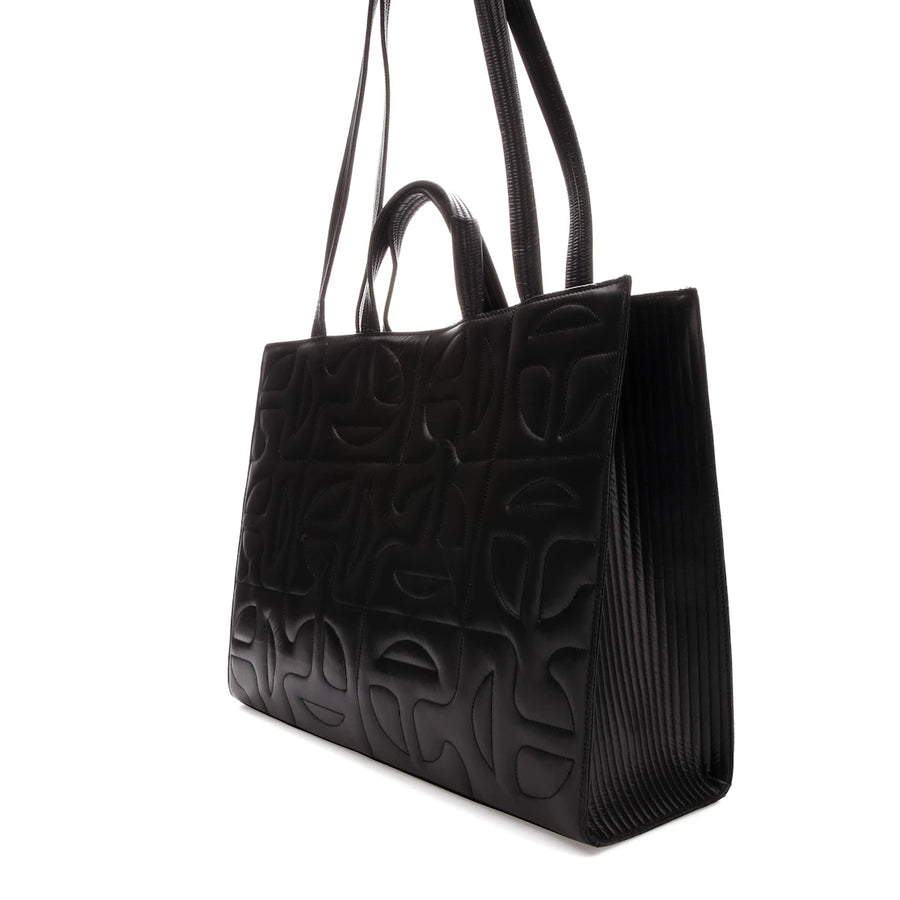 Sac cabas matelassé en nylon noir Telfar x Moose Knuckles, grand modèle