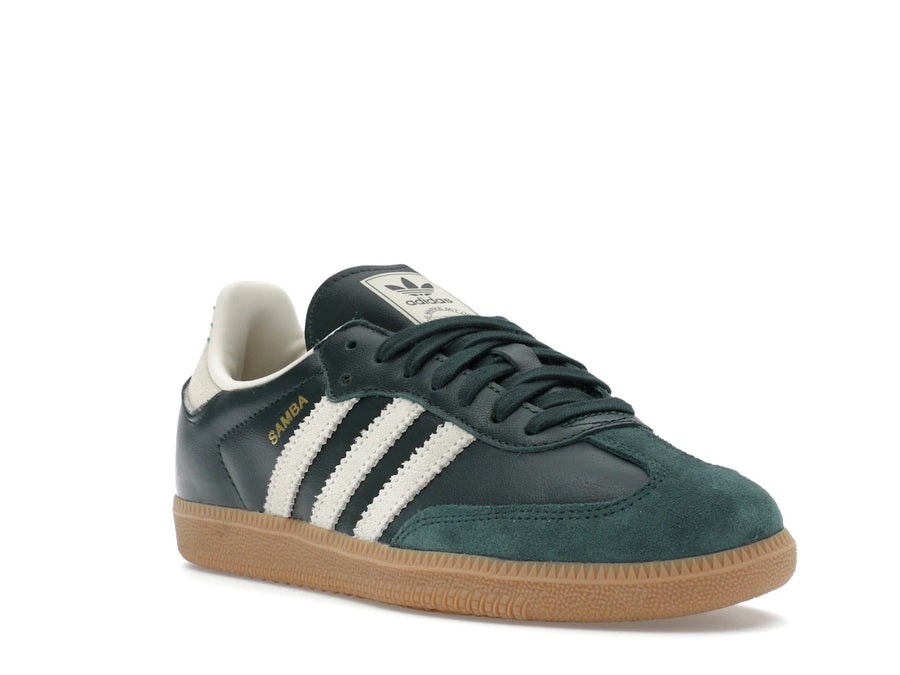 adidas Samba OG Vert Ombre Crème Blanc Or Métallisé