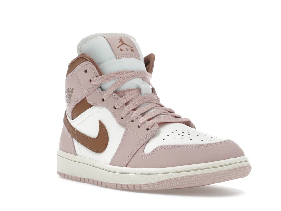 Jordan 1 Mid Rose Oxford Marron (Femme)