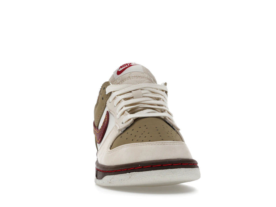 Nike Dunk Low Retro Kaki Rouge Équipe Blanc Perle (Femme)