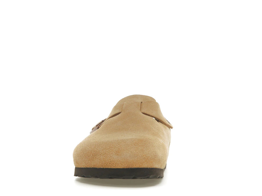 Birkenstock Boston en daim couleur crème latte