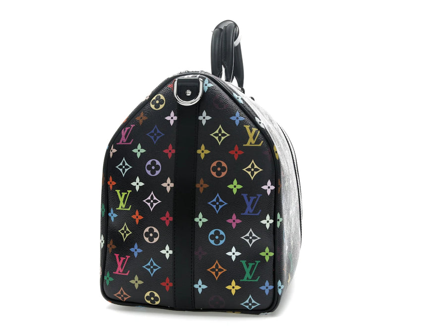Louis Vuitton x Takashi Murakami Keepall Bandouliere 50 Black Multicolored