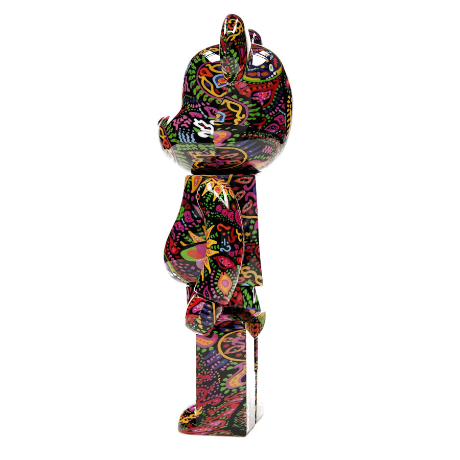 Ensemble Bearbrick Psychedelic Paisley 100 % et 400 %