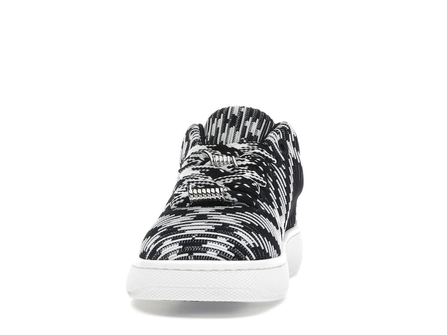 Baskets Burberry à carreaux en maille noire et blanche