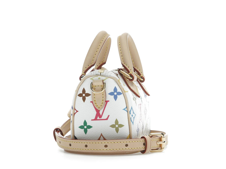 Louis Vuitton x Takashi Murakami Nano Speedy Blanc Multicolore