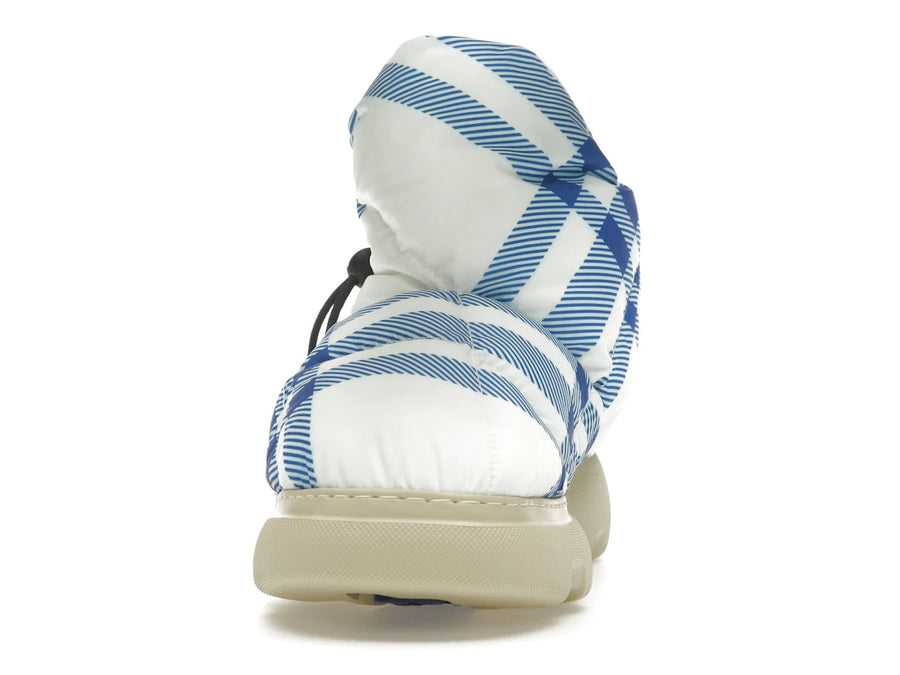 Bottes Burberry à carreaux bleu et blanc