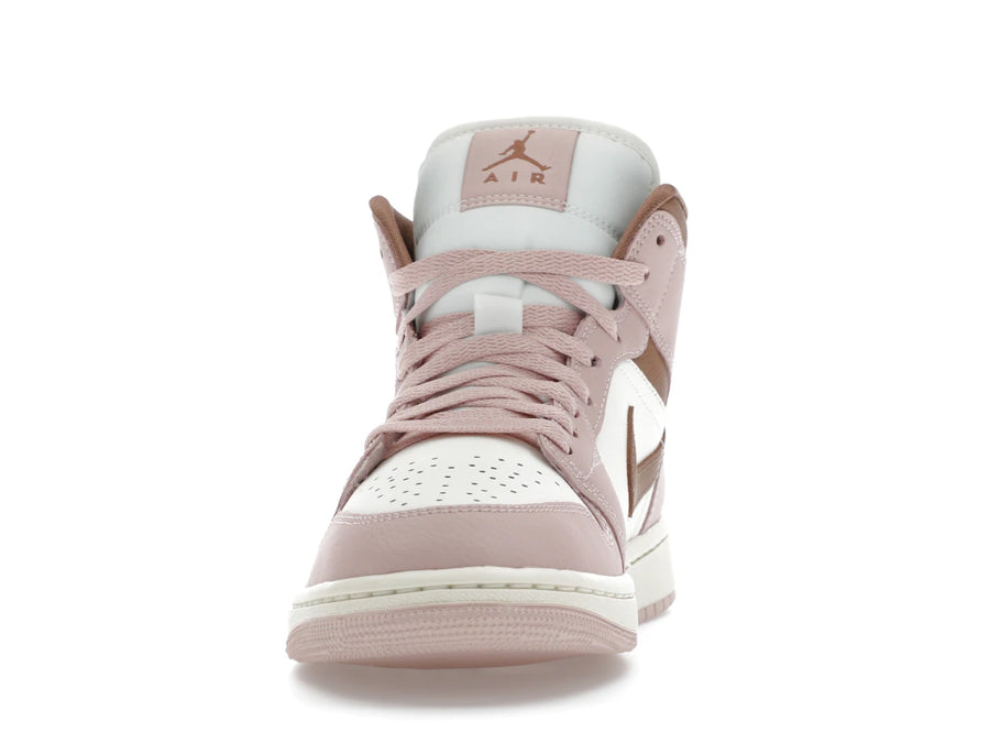 Jordan 1 Mid Rose Oxford Marron (Femme)