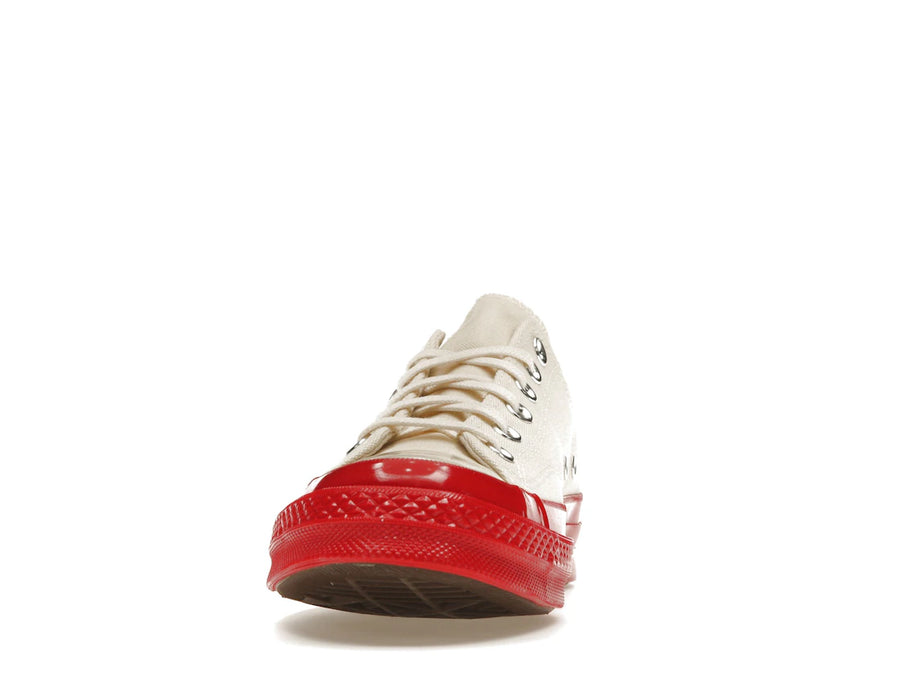 Converse Chuck Taylor All Star 70 Ox Semelle intermédiaire rouge Comme des Garçons PLAY Egret