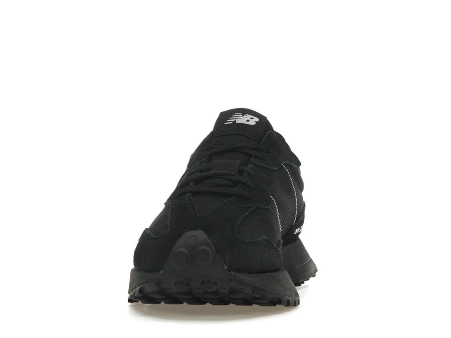 New Balance 327 Black White Tongue Logo