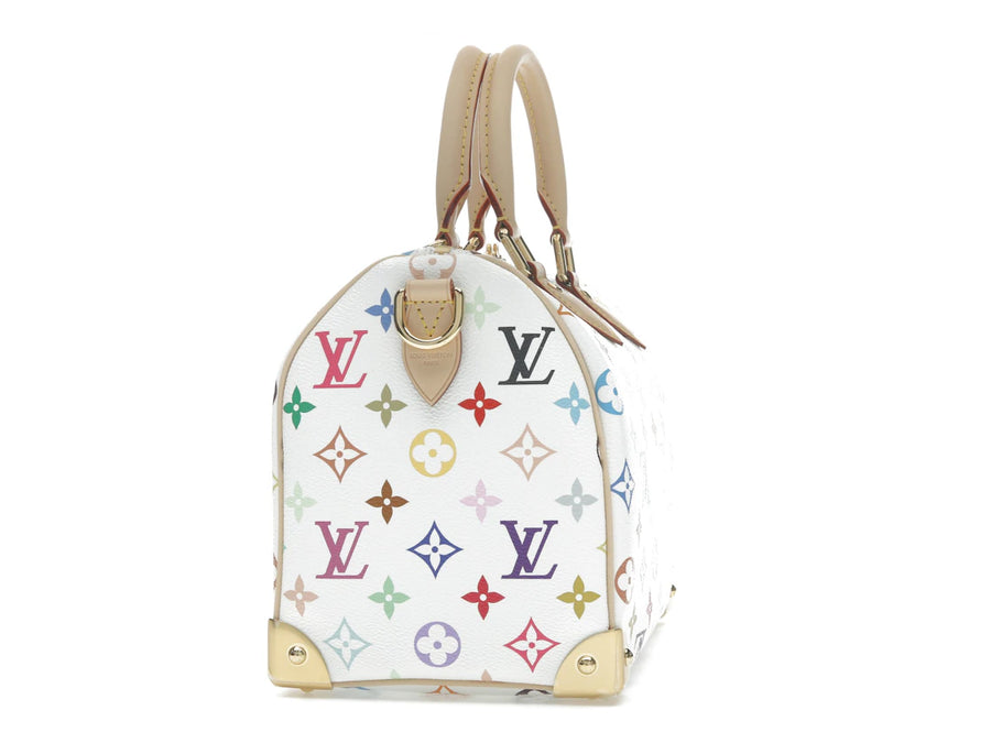 Louis Vuitton x Takashi Murakami Speedy Bandoulière 25 Blanc Multicolore