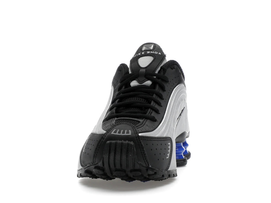 Nike Shox R4 Argent Métallisé Noir Bleu Racer (Femme)