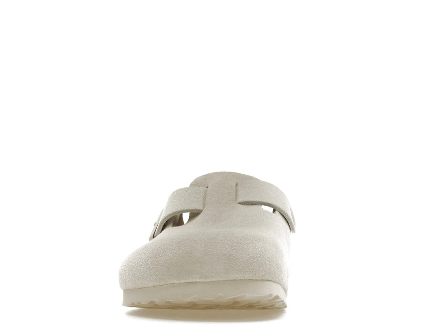 Birkenstock Boston en daim blanc antique