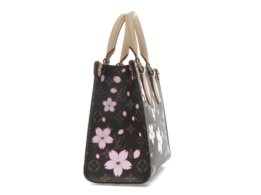 Louis Vuitton x Takashi Murakami OnTheGo PM Sakura Brown