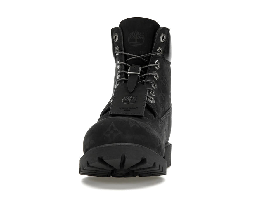 Bottines Louis Vuitton Timberland 6" noires monogrammées