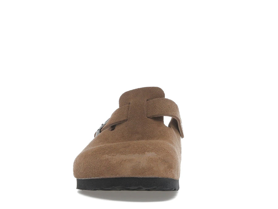 Birkenstock Boston, semelle intérieure souple, daim couleur thé foncé