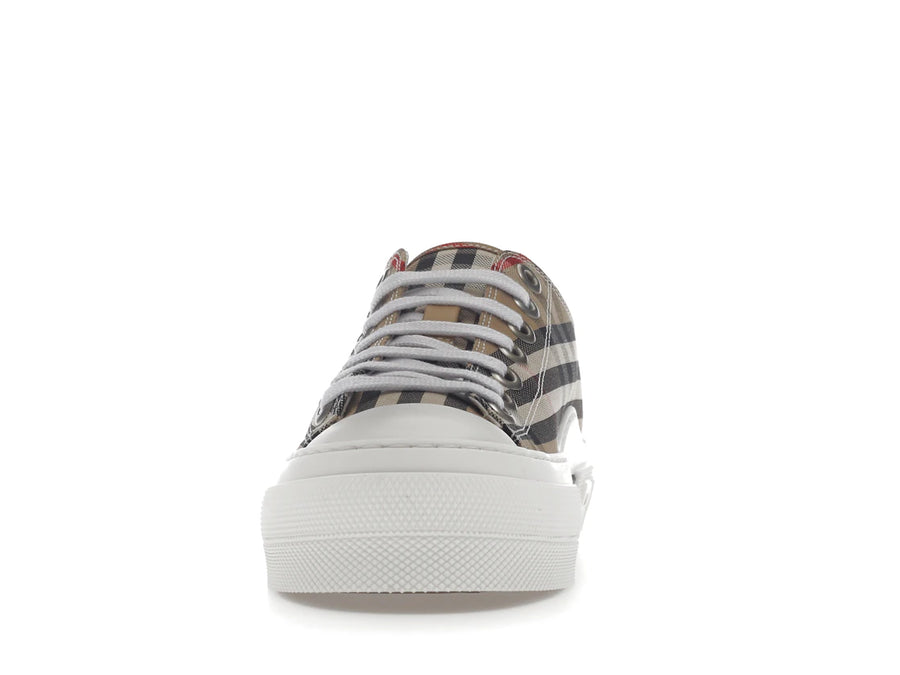 Burberry Vintage Check Cotton Sneakers Archive Beige White (Women's)