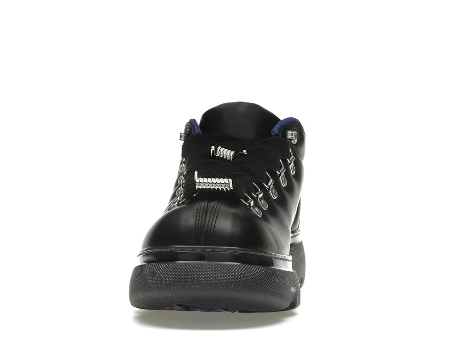 Bottes de randonnée en cuir noir Burberry