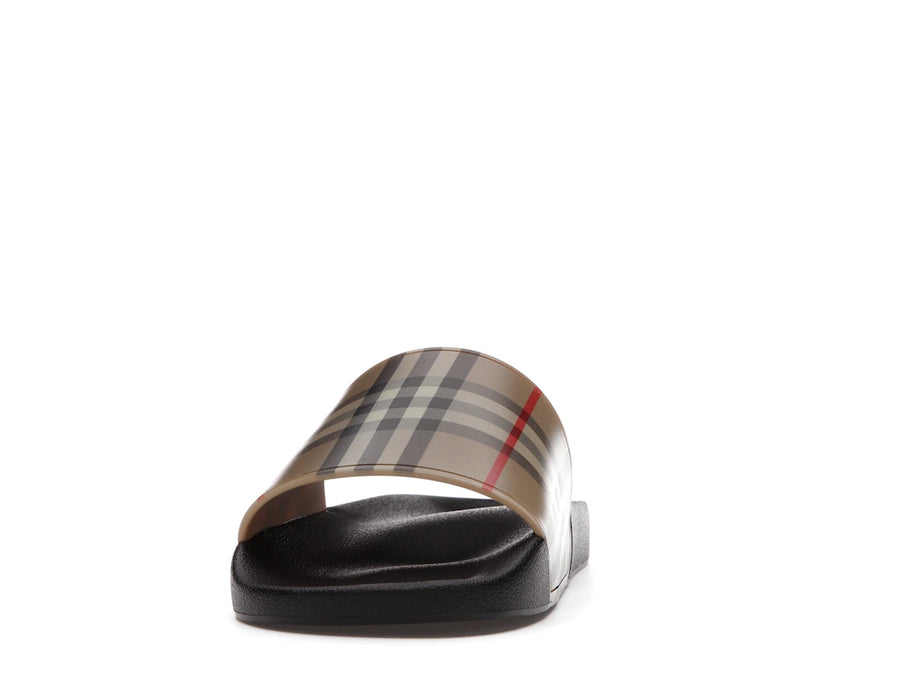 Burberry Furley Check Slides Archive Beige