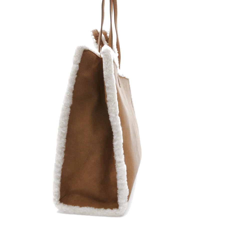 Sac cabas Telfar x UGG, grand modèle, couleur châtaigne