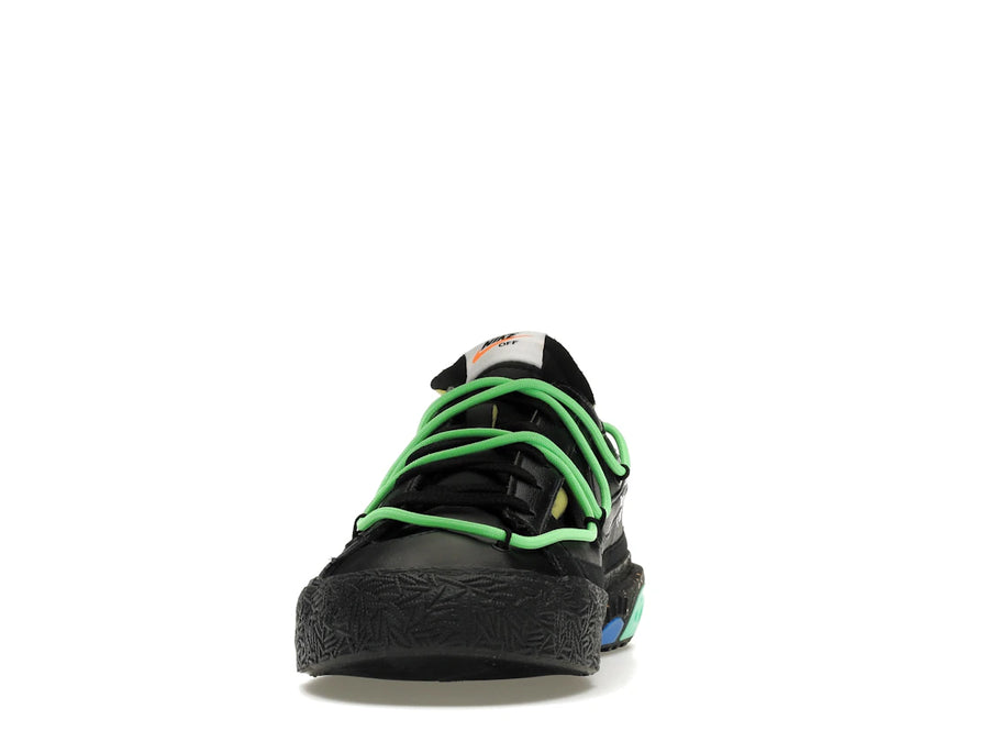 Nike Blazer Low Off-White Noir Vert Électro