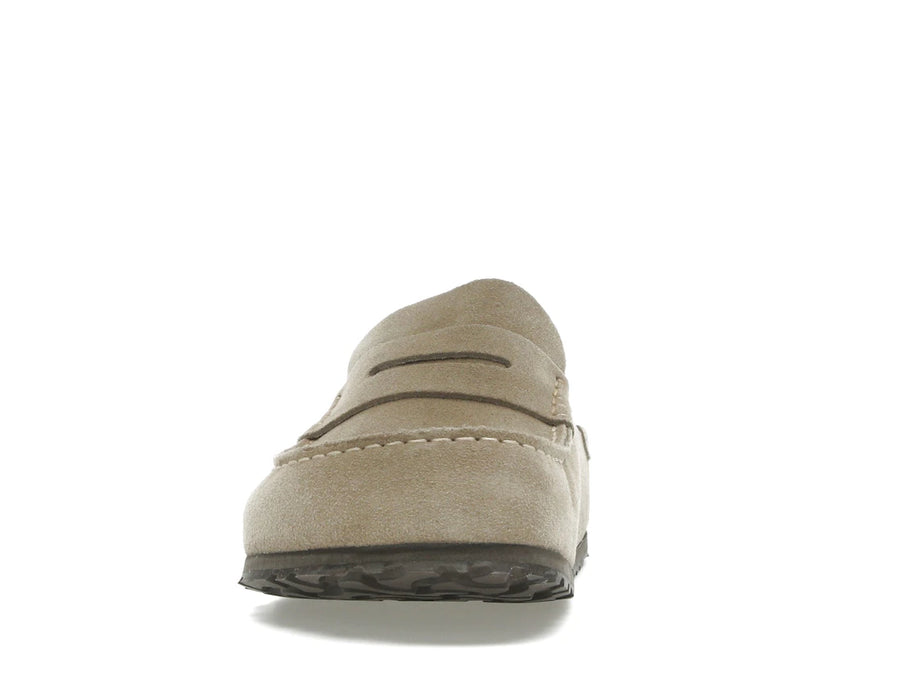 Birkenstock Naples en cuir suédé taupe