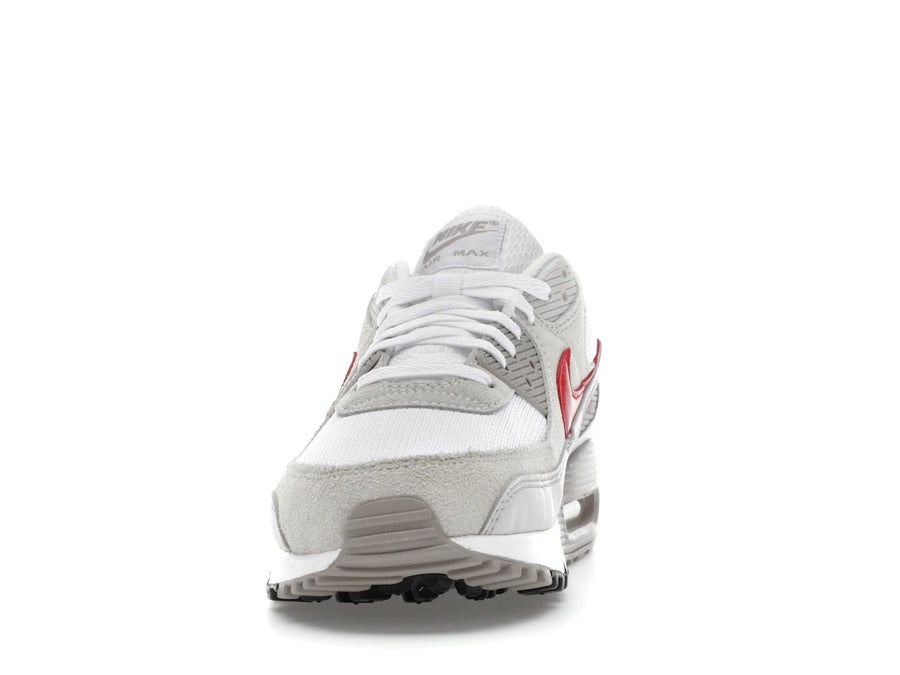 Nike Air Max 90 White College Grey Vast Grey University Red