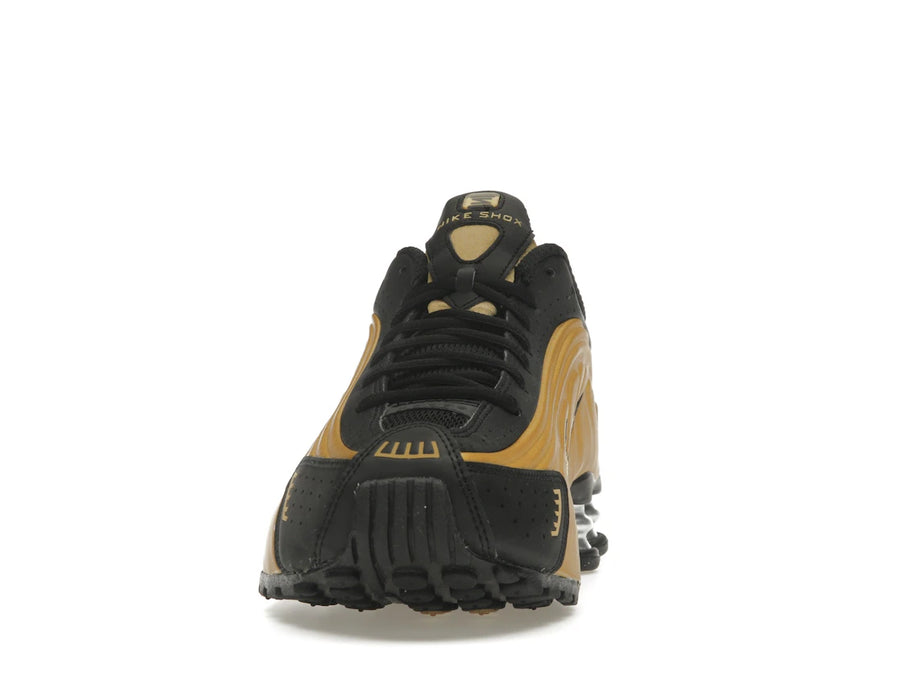 Nike Shox R4 Noir Or Métallisé (Femme)
