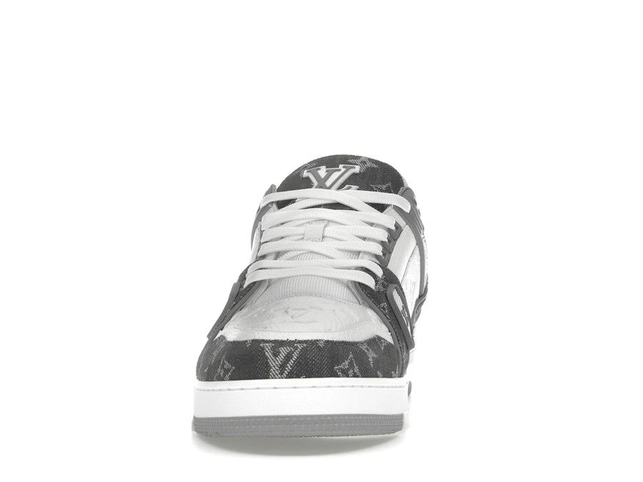 Baskets Louis Vuitton Monogram Denim Gris Blanc