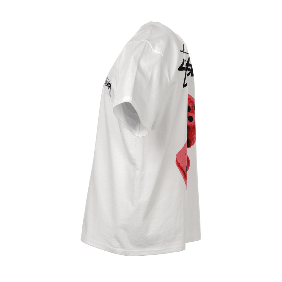 T-shirt Stussy Fuzzy Dice blanc