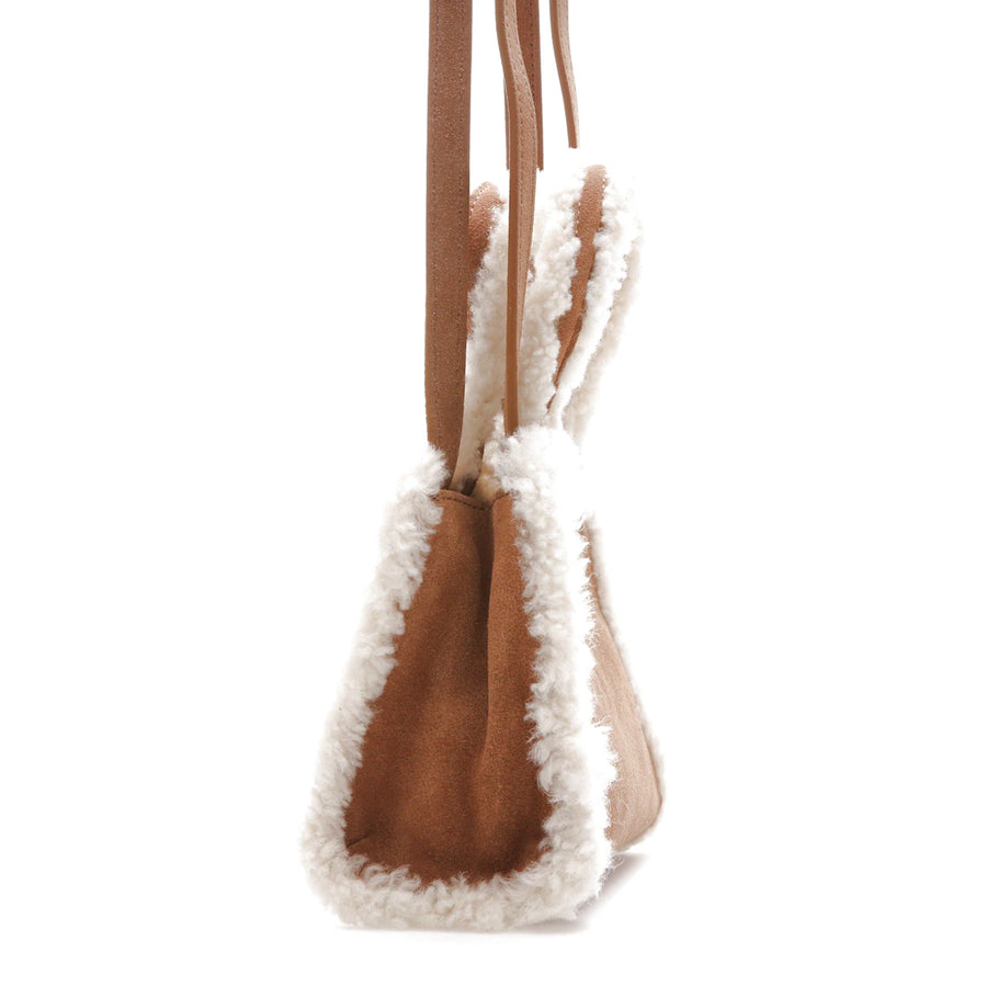 Sac cabas Telfar x UGG, petit modèle, couleur châtaigne