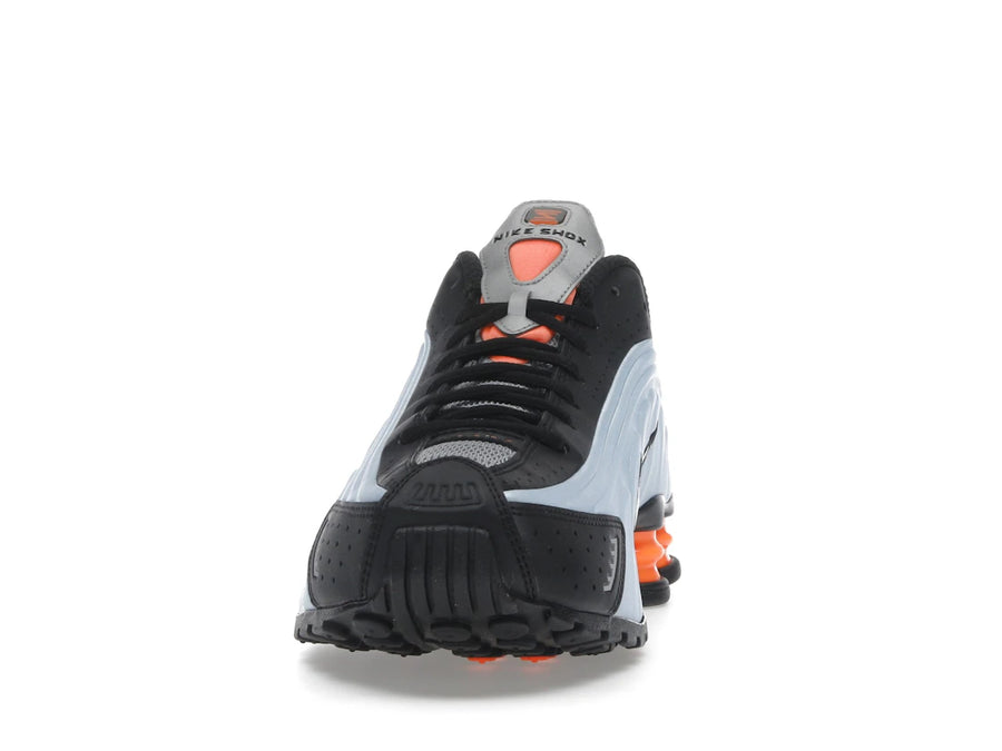 Nike Shox R4 Bleu Teinté Orange Total Noir Argent Métallisé (Femme)