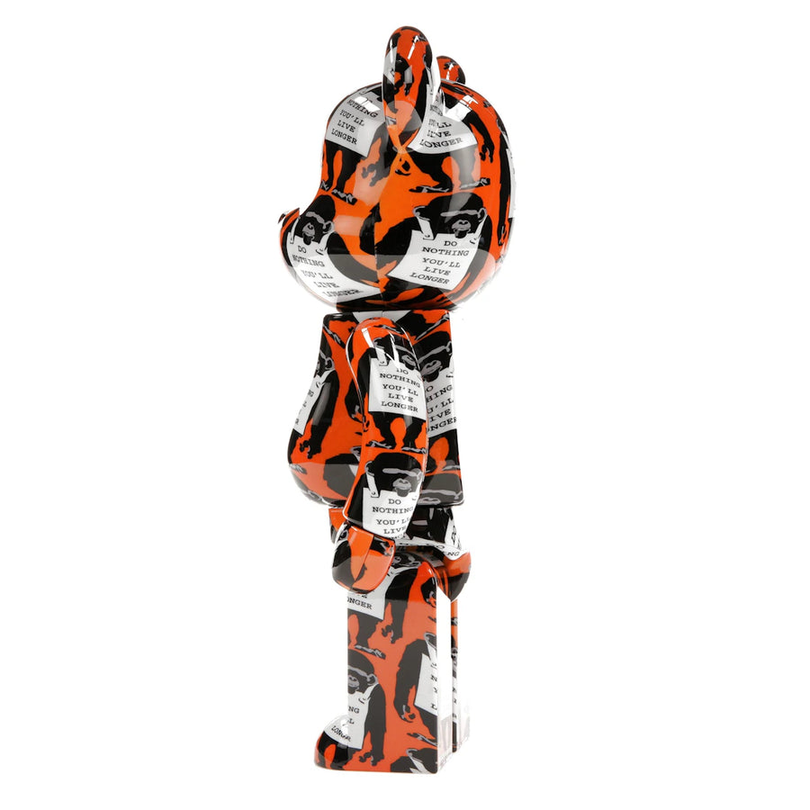 Ensemble de panneaux Bearbrick Monkey 100 % et 400 % orange