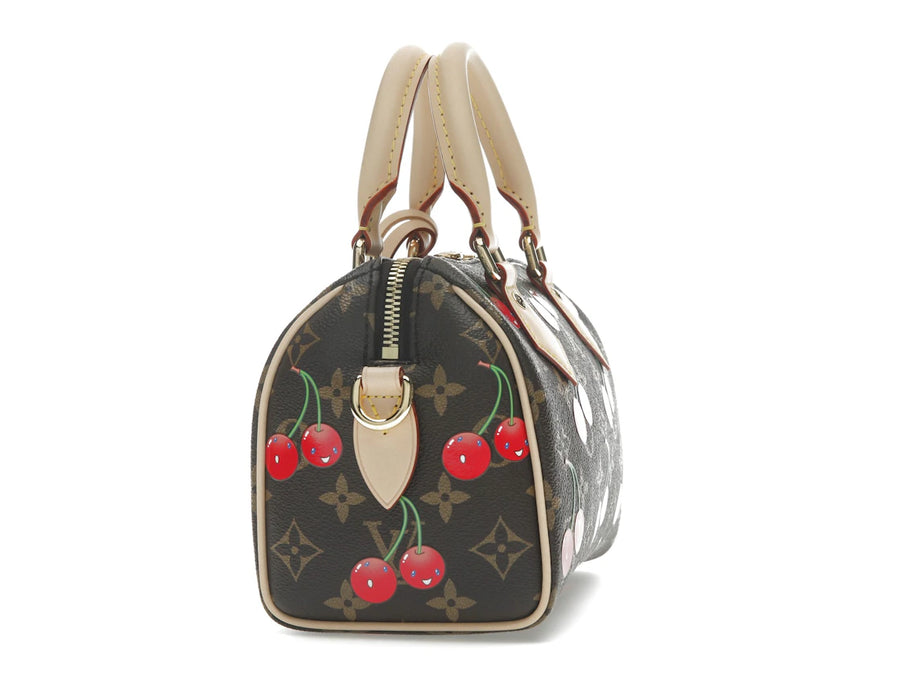 Sac Speedy Bandoulière 20 Cherry Monogram marron Louis Vuitton x Takashi Murakami