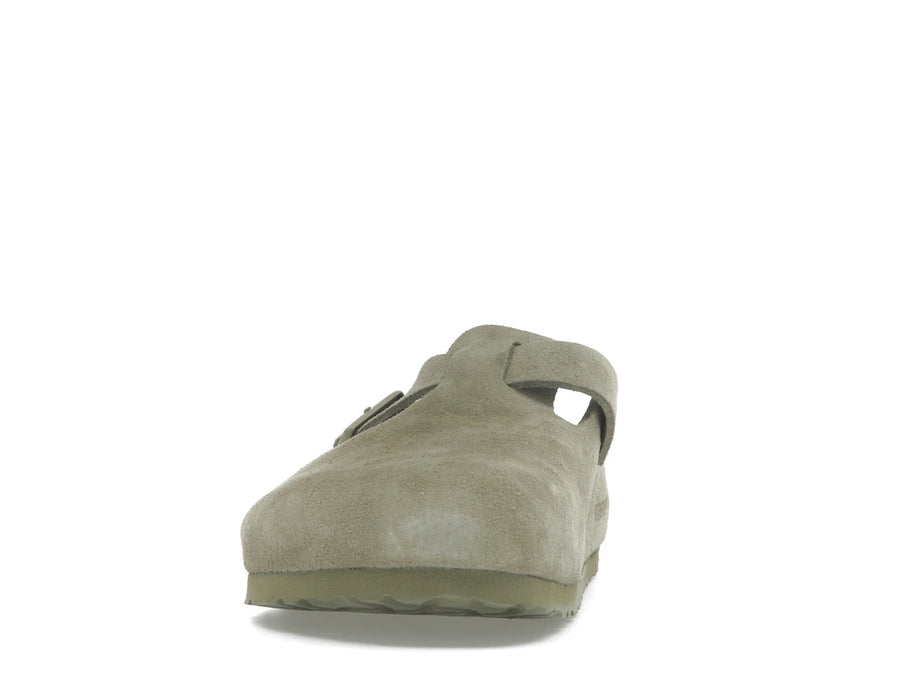 Birkenstock Boston en daim kaki délavé