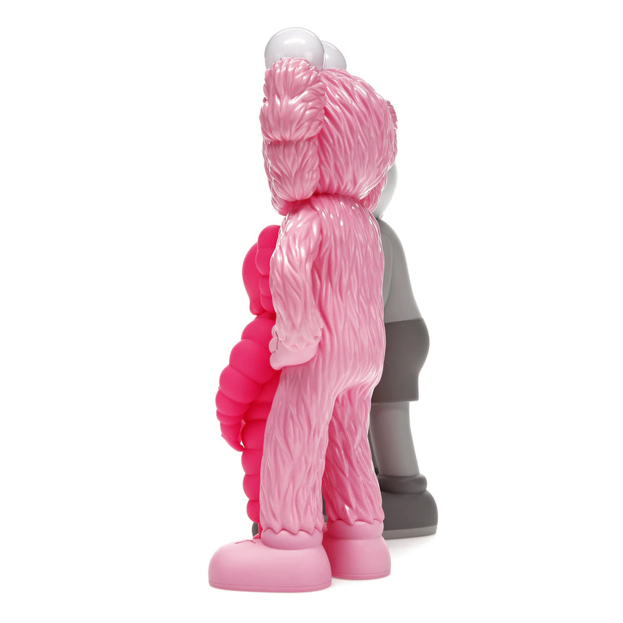 Figurines en vinyle KAWS Family, gris/rose